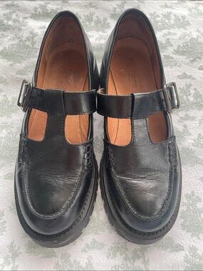 Simons Notched Black platform Mary Janes Made in Portugal 🇵🇹 size 38